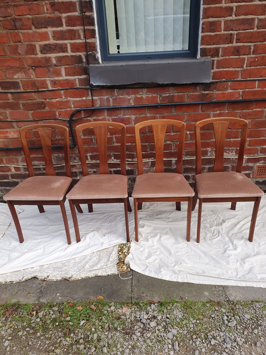 Attractive Set of Four Meredew avalon Mid Century Teak Dining