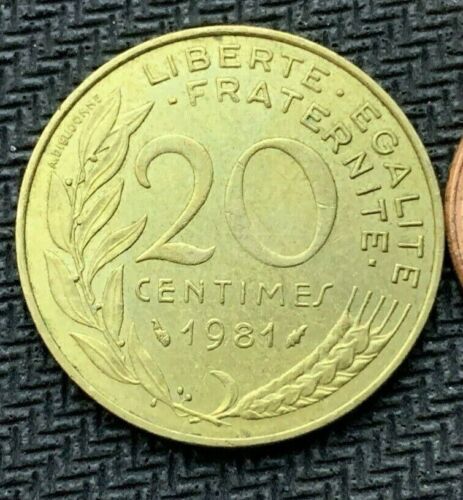 1981 France 20 Centimes Coin UNC #B917