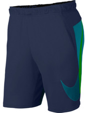 Image of Nike Mens Training Shorts Medium Blue 8" Dri‑Fit Graphic Gym Swoosh CJ6689‑410