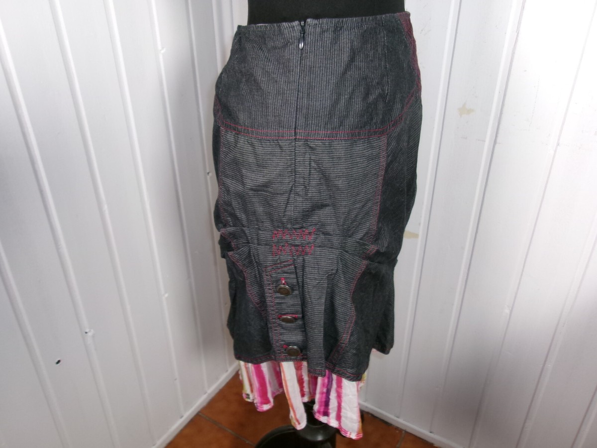 Jupe été Aventures Des Toiles En Lin - Taille 38 Neuve Avec étiquettes - Style Crayon Droit - Promotion