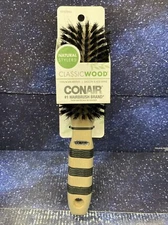 Conair Classic Wood Bristle Brush Natural Stylers - New