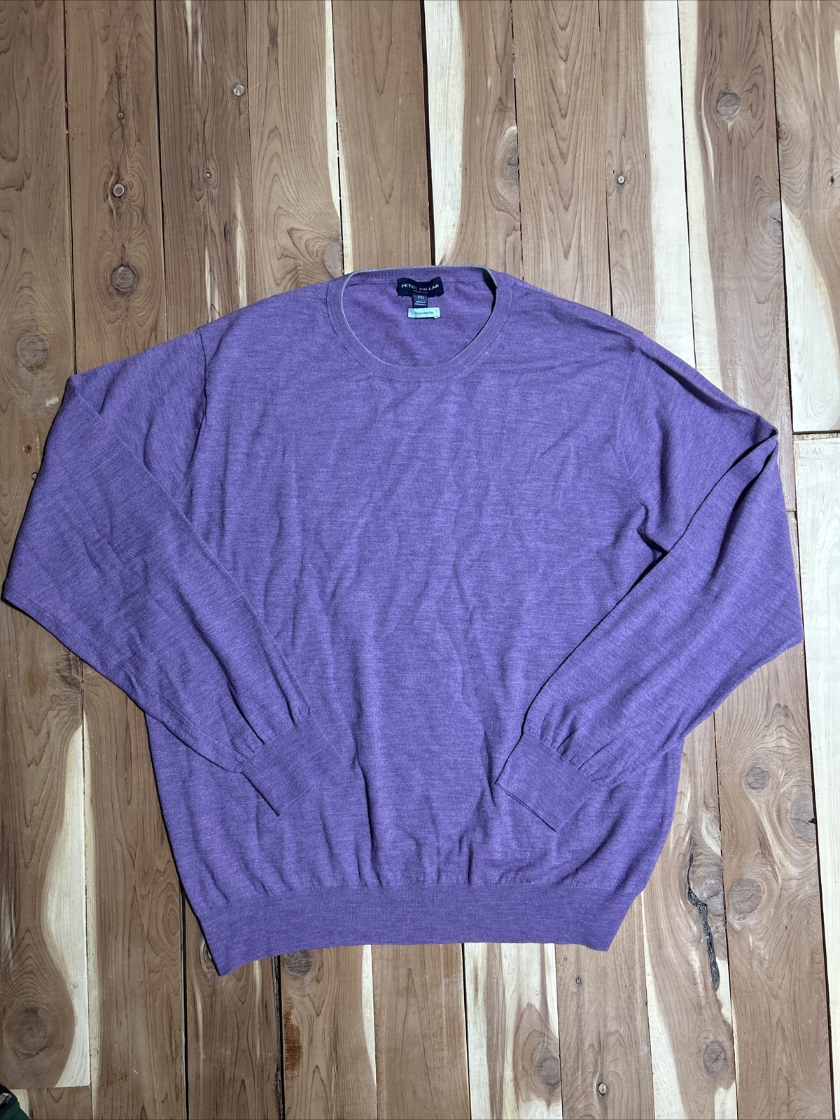 Peter Millar Excursionist Flex Purple Merino Poly… - image 1