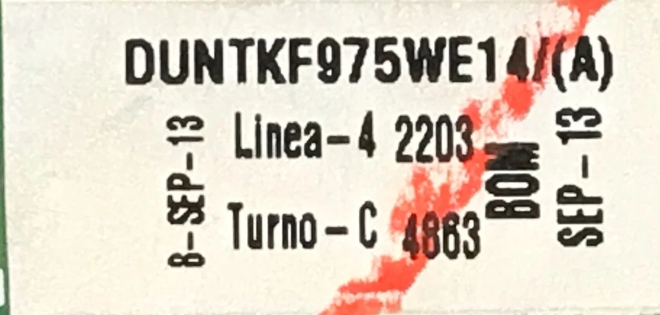 DUNTKF975FM20, DUNTKF975WE14, QPWBXF975WJN1, LCMX02-1200HC, 25P80VP, LC-70LE650U - Image 2 of 4