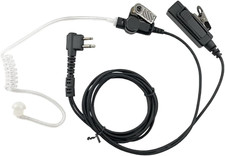 Headset Earpiece with Kevlar Reinforced Cable 2-Pin for Motorola Two-Way Radios