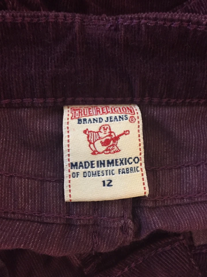 Pantalones de pana True Religion para niñas talla 12 nuevos con etiquetas Foto 3 de 4