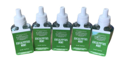 5 Bath & Body Works Eucalyptus Mint Wallflowers Home Fragrance Refill 0.8 OZ New
