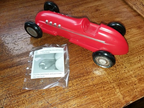 RUBBER BAND RACE CAR Wheel Sprint Indy Racer Plastic Wind-Up Toy Schylling - Picture 2 of 7
