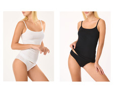 Canotta Donna Speedy Line Spallina Stretta Intimo OP27 100% Cotone