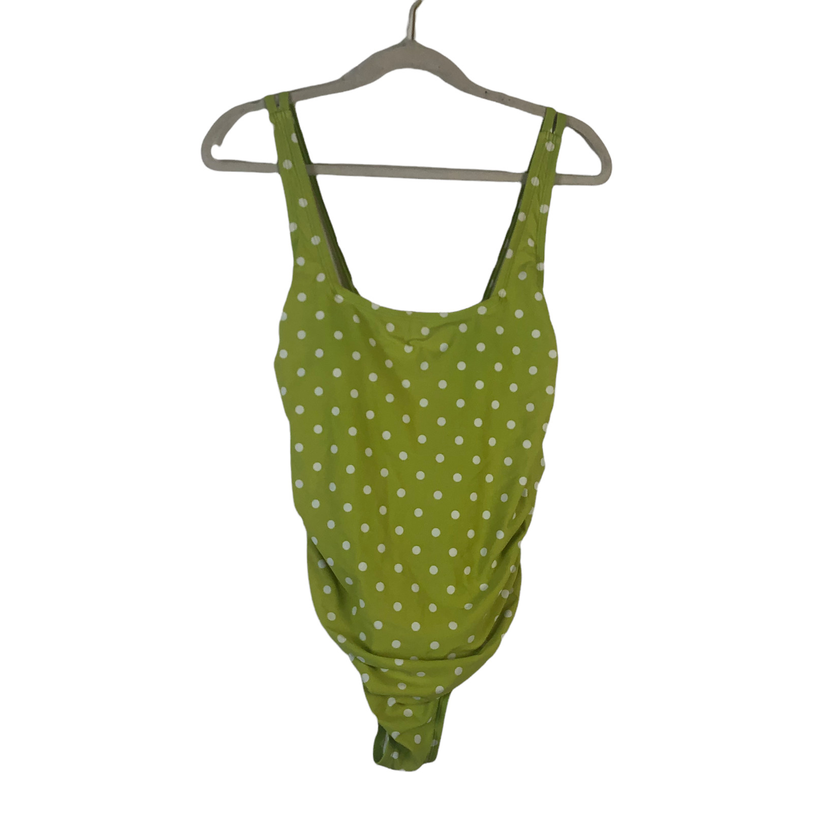 Kona Sol M Bathing Suit Swimsuit One Piece Green Whit… Gem