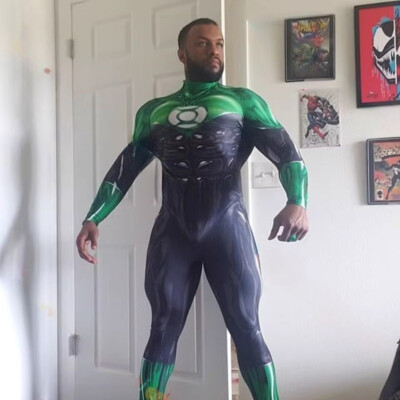 Green Lantern Jumpsuit Bodysuit Cosplay Zentai Suit Halloween Costume Adult/Kids