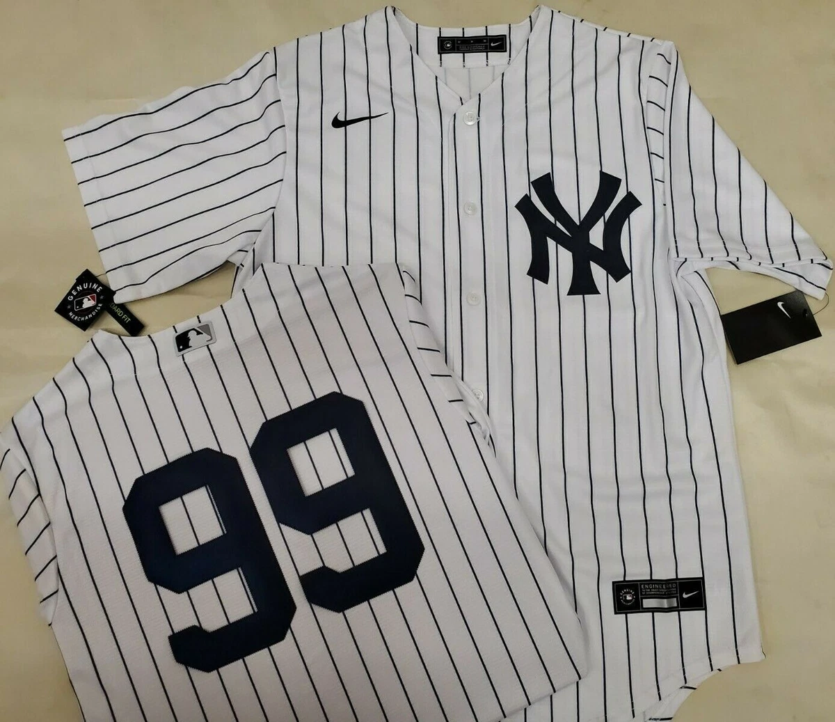 20117 Mens Nike New York Yankees AARON JUDGE 100% REAL Sewn JERSEY