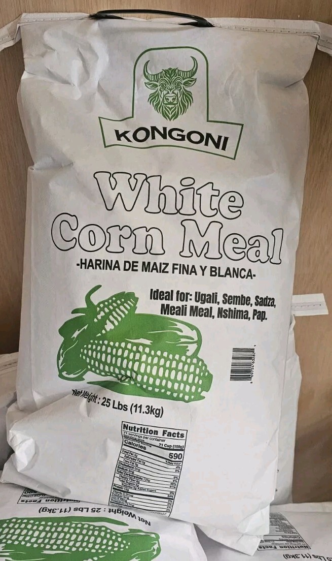 Kongoni Harina de Maíz Blanco Harina De Maíz Fina Y Blanca (Ugali)