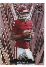 2024 Leaf Metal Football Nick Evers Silver Prismatic Base # 145