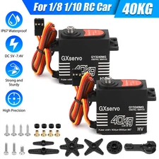 2x40KG Waterproof Metal Gear Digital Servo High Torque Speed for 1/8 1/10 RC Car