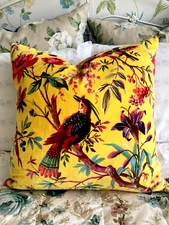 5 PC Lot Of Velvet Bird Print Cushion Cover Decor Pillow Covers Wholesale Lot