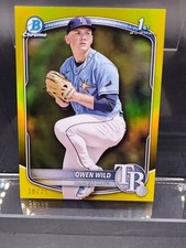 2025 Bowman 1st Chrome Prospect YELLOW REFRACTOR  20/75 Owen Wild   #BCP-14