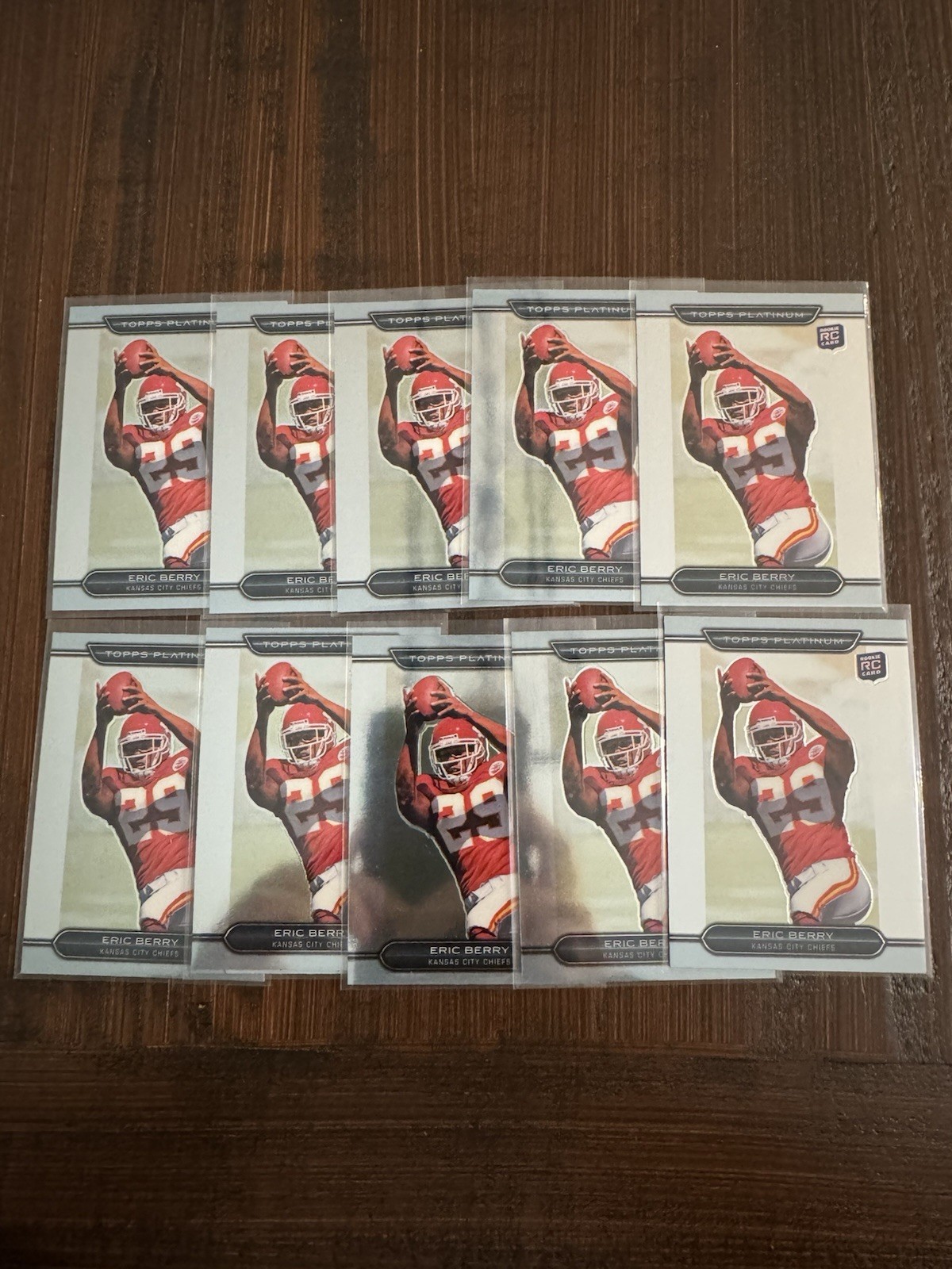 (10) Eric Berry LOT  2010 Topps Platinum Chrome Rookie Cards #91 KC Chiefs