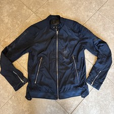 Diesel Superior Protection Teflon Bomber Motorcycle Jacket L Fill Zip Nylon