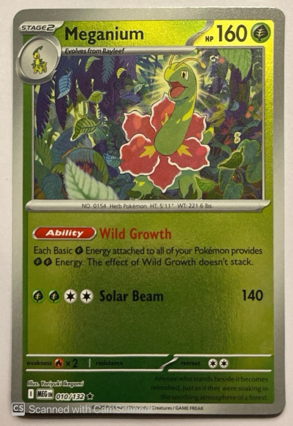 Meganium 010/132 Me01: Mega Evolution Reverse Holo