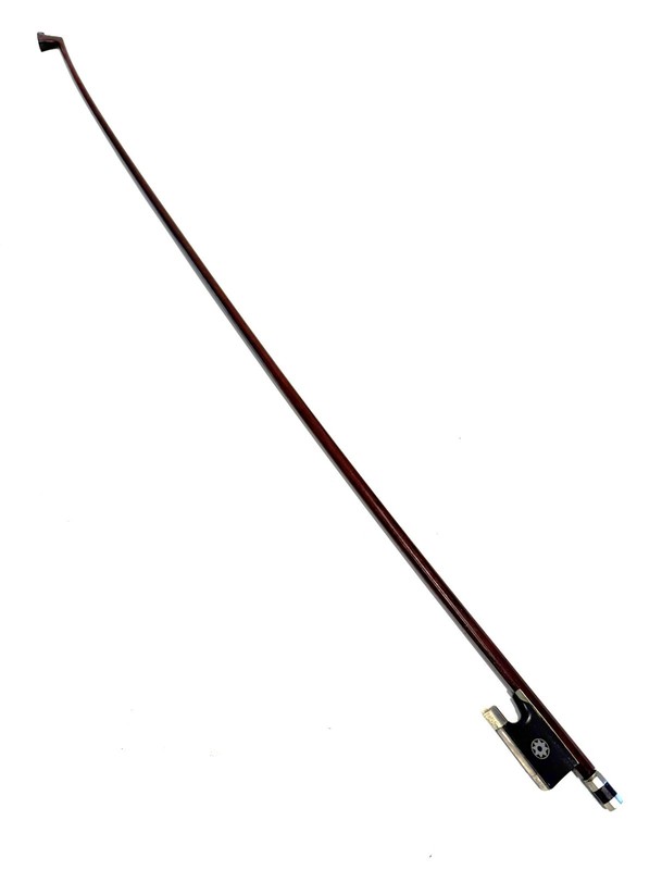 Vintage Marked Germany Old 4/4 Pernambuco Wood Violin Bow W/ Silver *10