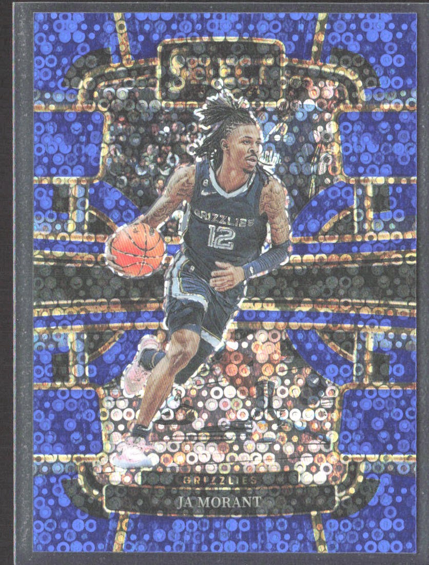 Ja Morant 2023-24 Panini Select Blue Disco Prizm #65 SN Memphis Grizzlies /25