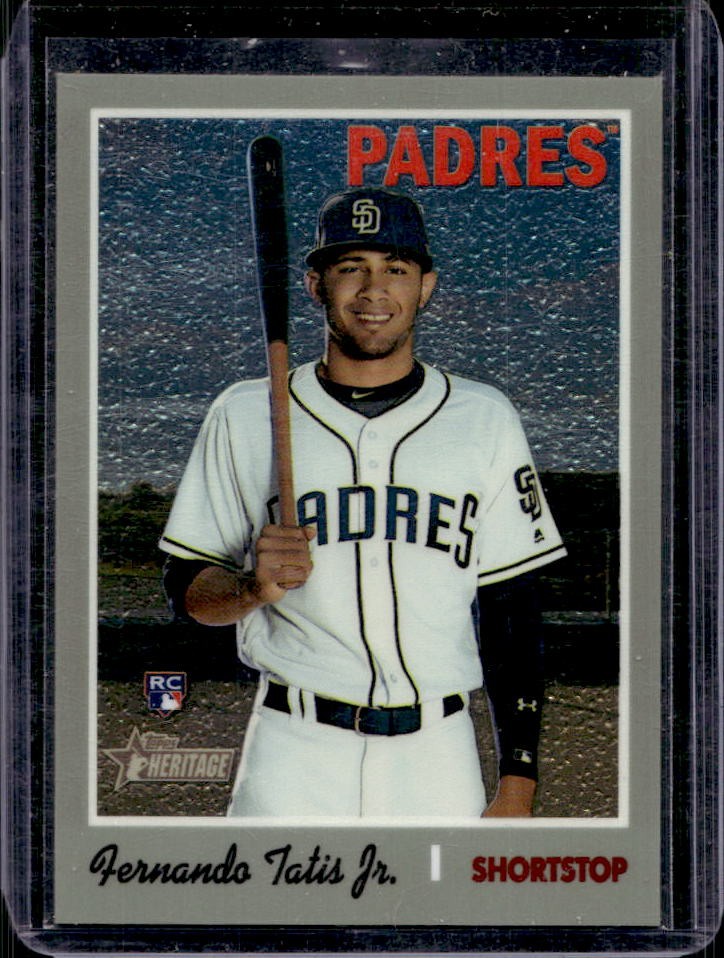 2019 Topps Heritage Fernando Tatis Jr. Chrome RC Rookie #371/999 Padres