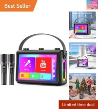 Karaoke Machine for Adults, Built-in Lyrics Display and HD Screen, Supports W...