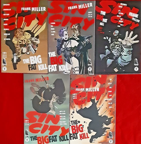 SIN CITY : BIG FAT KILL COMPLETE SET #1-5  FRANK MILLER  DARK HORSE 1994  NICE!!