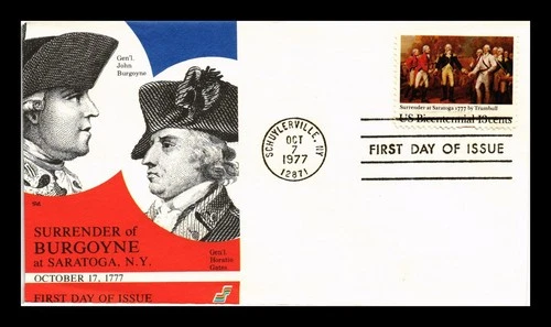 US COVER SURRENDER OF BURGOYNE AT SARATOGA FDC SCOTT 1728 SPECTRUM CACHET
