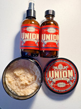 Moon Soaps Shave Soap, Aftershave Splash & Balm Set -- Union