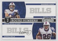 2019 Contenders Round Numbers Silver 38/75 Dawson Knox Devin Singletary 7iu
