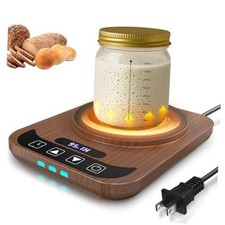 Sourdough Starter Warmer, Precise 1 F Thermostat Control 70-100 F Wood Grain