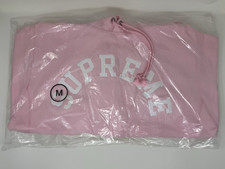 Supreme SS25 Champion Hooded Sweatshirt Pink Size M Medium Hoodie White Solid