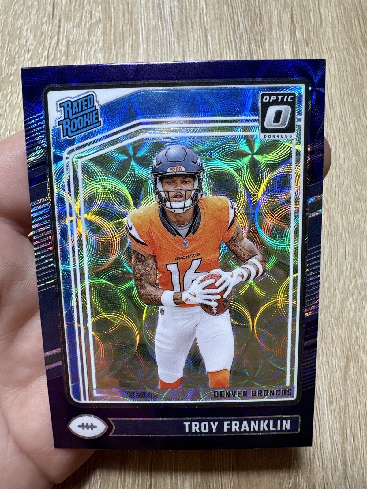 2024 Panini Donruss Optic - Rated Rookie Troy Franklin #294 Purple Scope Prizm