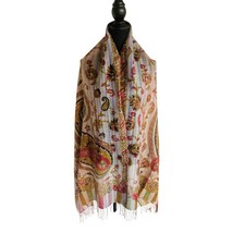 Boho Paisley Pashmina Scarf Shawl Wrap Excellent Condition