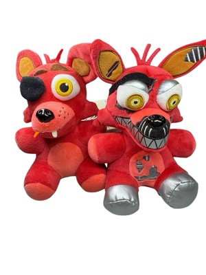FNAF Five Nights At Freddy's NIGHTMARE Foxy & red pirate foxy Funko Plush bundle