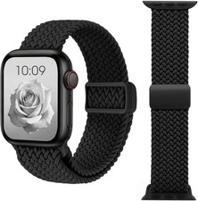 Braided Stretchy Strap Compatible with Apple Watch 38mm 40mm 41mm Elastic Nylon