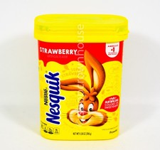 Nestle Nesquik Strawberry Powder Drink Mix 9.38oz canister 10/2027