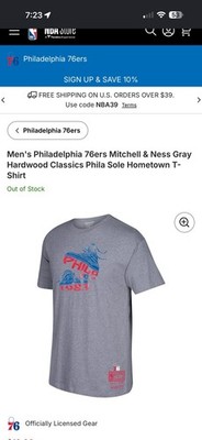 Mitchell And S Sixers T-Shirt Hardwood Classic