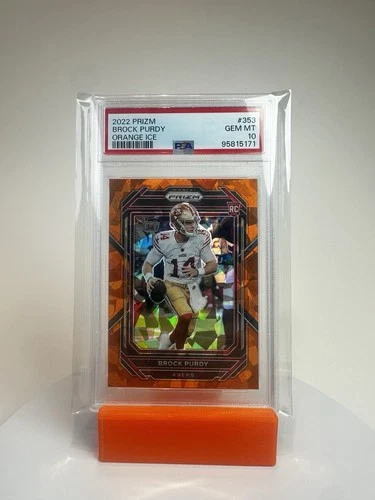 2022 Panini Orange Ice Prizm #353 Brock Purdy RC Rookie PSA 10 GEM MINT