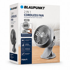 Blaupunkt 2-in-1 Cordless Fan Rechargeable USB Clip-On Desktop Fan 