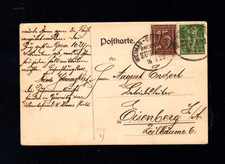 Bahnpost 1922 - "Weimar - Gera"     (938-X)