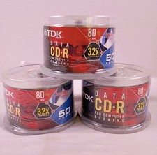 TDK CD-R 32x 700MB 80 Min Blank Recordable Discs Three 50 Packs New and Sealed