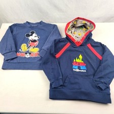 Set of 2 vintage Disney  Disney Parks blue hoodie and sweatshirt Size 3T  XXS