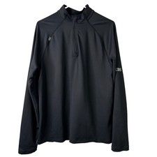 Rhone Mens Pullover Session 1/4 Zip Performance Medium Black