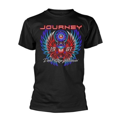 Journey Don't Stop Believin schwarzes T-Shirt NEU OFFIZIELL