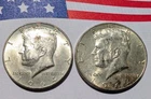 Lot of 2, 1964 Kennedy Half Dollars, 90% Silver Coins