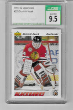 Dominik Hasek 1991-92 Rookie Card Certified Sports Guaranty 9.5 Gem Mint !!. rookie card picture