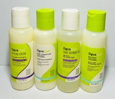 DevaCurl Travel Set 4 Pack 3oz   No Poo, One Condition, Styling Cream, Gel