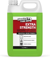 Chemical Trade Store Concentrated Washing Up Liquid Fresh Apple Scent 5 Litre 2.40 per litre